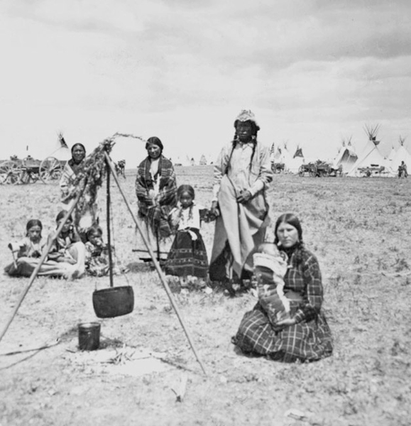 Members of the Chippewa Cree, Rocky Boy Reservation, Box Elder, Montana
