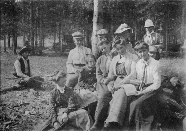 Peter Koch with Unknown Group Near Bozeman, Montana