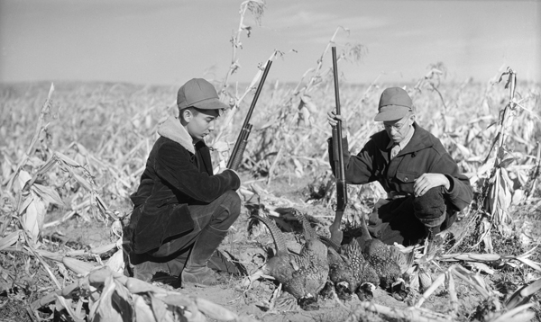 John and son Chad Haberstroh Pheasant Hunting, Unknown Location