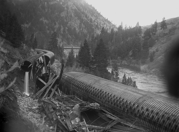 Damage to Pipeline Caused by Landslide, Madison Valley, Montana