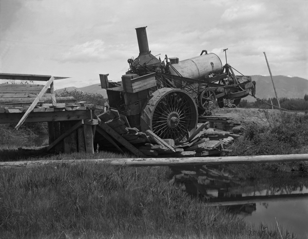 Tractor Collapsing a Bridge, Ennis, Montana