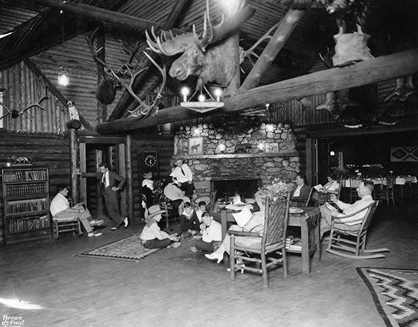 OTO Dude Ranch Lobby And Dining Room, Corwin Springs, Montana