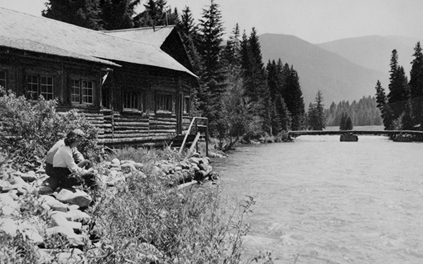 Rear View of Karst Saloon and Store, Karst Kamp and Stage Stop, Gallatin Canyon, Montana