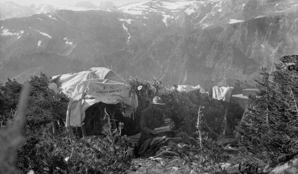 U.S. Forest Service Survey Camp on Beartooth Plateau, Beartooth Mountains, Montana