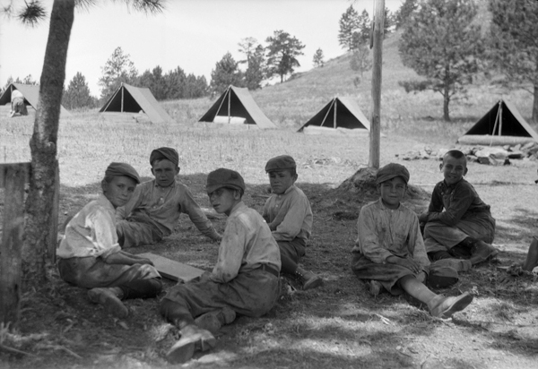 Boy Scouts at their Camp, Camp Custer, Montana