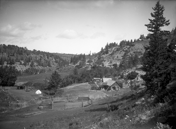 Ranch House with Corral, Near Lennep, Montana