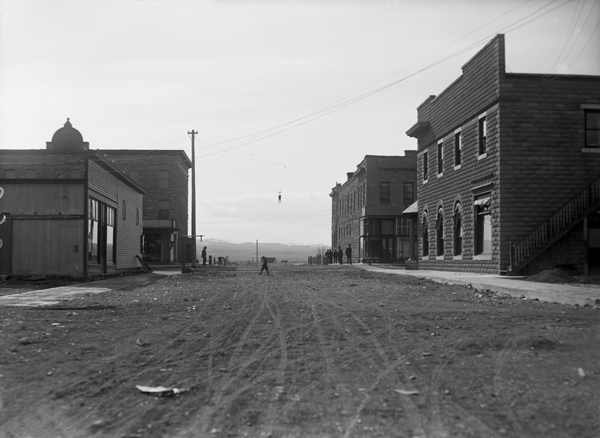 Looking West Down 1st Street South, Harlowton, Montana