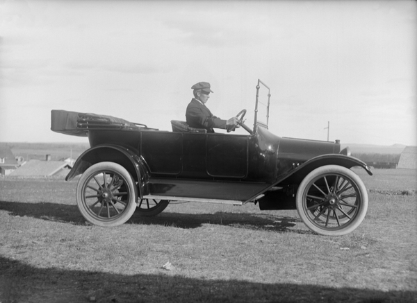 Man Driving an Automobile, Harlowton, Montana