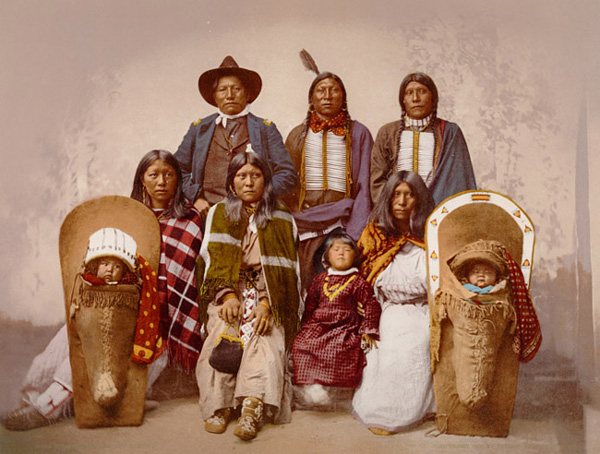Ute Chief Sevara and His Family, Unknown Location