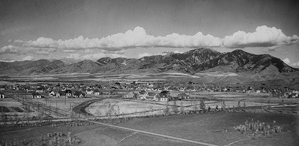 View of Bozeman with the Bridger Mountain Range, Bozeman, Montana