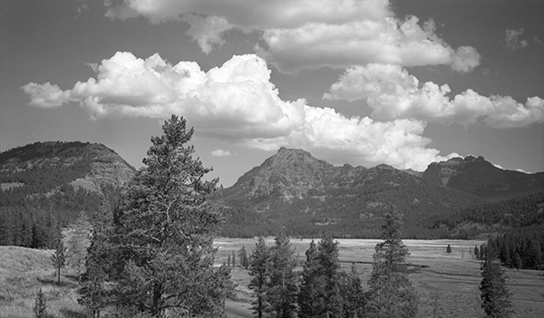 View of the Absaroka Mountain Range from Cooke City Road, Yellowstone National Park, Wyoming