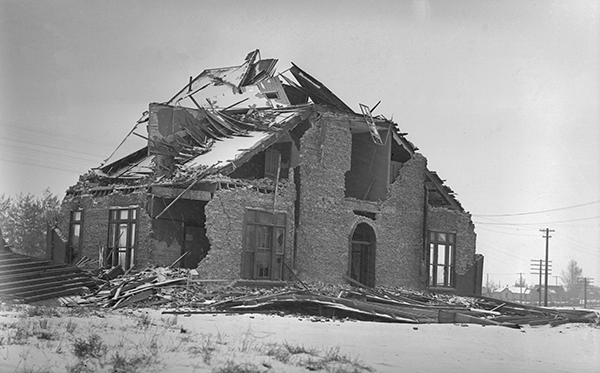 Building Damaged by Earthquake, Helena, Montana