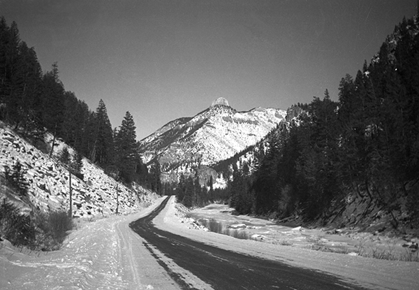 Castle Rock in Winter, Gallatin Canyon, Montana
