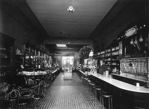 Interior View of Roecher Drug Store, Bozeman, Montana