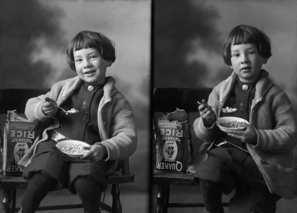 Alfred Chris Schlechten, Jr. Eating Cereal, Bozeman, Montana