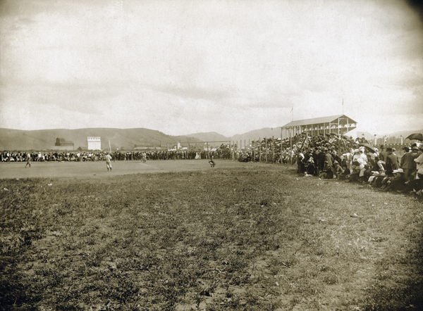 Spectators Watching A Baseball Game, Gallatin Valley Fairgrounds, Bozeman, Montana