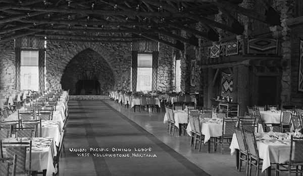 Interior View of Union Pacific Dining Lodge, West Yellowstone, Montana