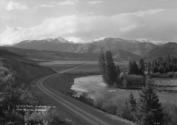 Gallatin Road Highway 191 along the West Gallatin River, Gallatin Canyon, Montana