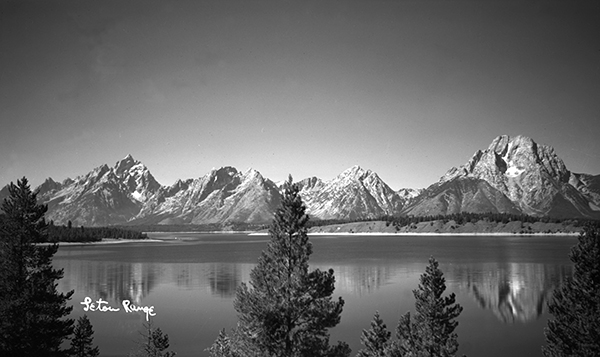 Grand Teton Mountain Range and Jackson Lake, Grand Teton National Park, Wyoming