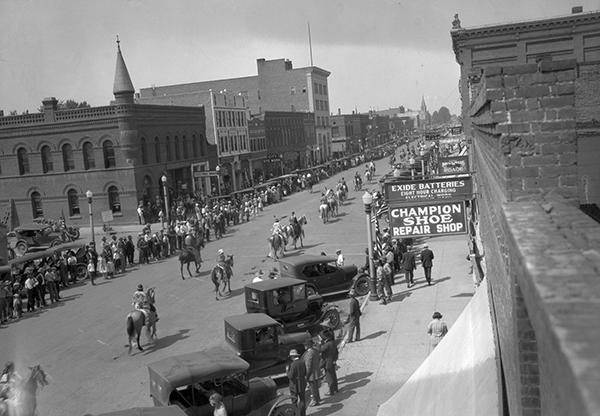 View of the Bozeman Roundup Festival Parade, Bozeman, Montana