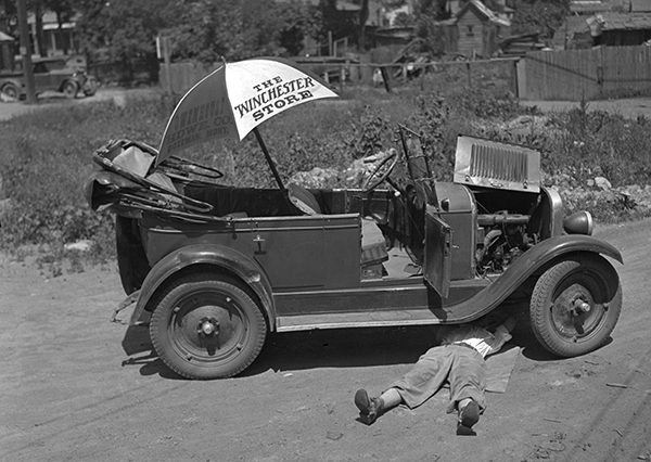 Repairing an Automobile, Unknown Location