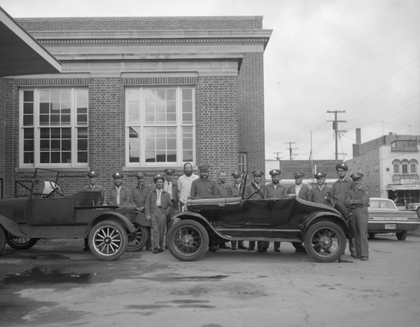 Postal Service Employees in Back of Post Office, Bozeman, Montana