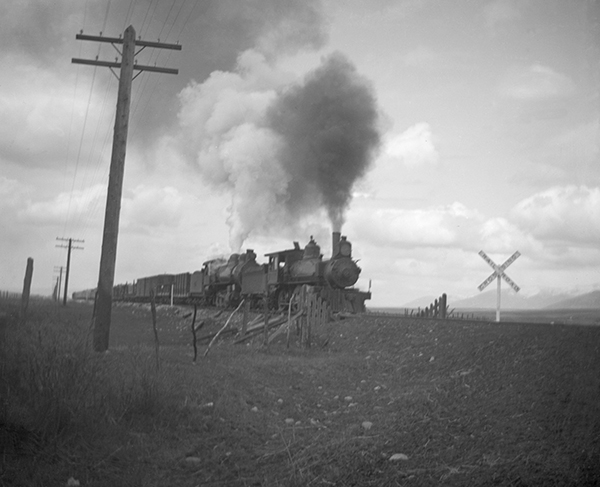 Steam Train and Telegraph Poles, Unknown Location