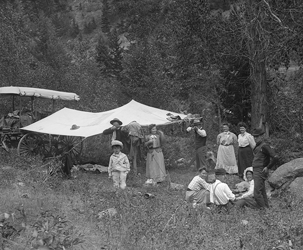Group in Hunting Camp, Unknown Location, Montana
