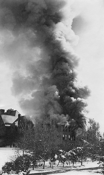 Chemistry Building Fire, Montana State College Campus, Bozeman, Montana