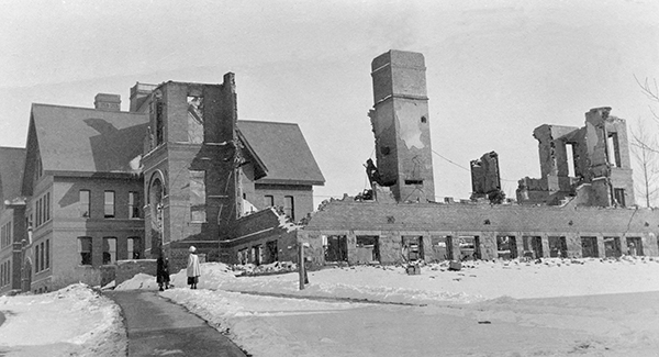 Chemistry Building Fire, Montana State College Campus, Bozeman, Montana