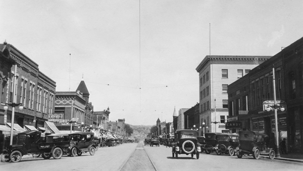 View of Main Street Looking East, Downtown Bozeman, Montana
