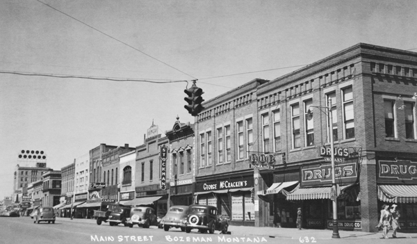 View of Main Street, Looking West, Bozeman, Montana