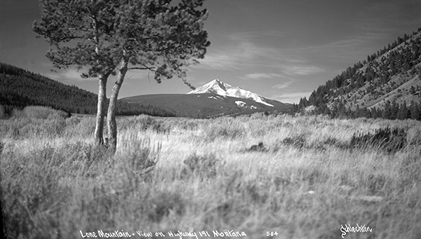 View of Lone Mountain from Highway 191, Big Sky, Montana