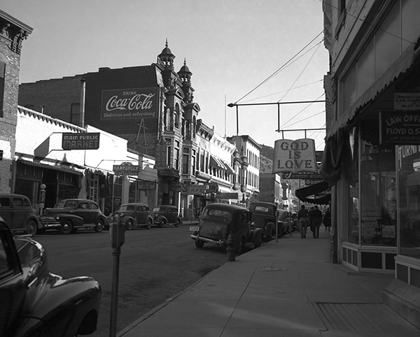 View of Stores on Main Street, Helena, Montana