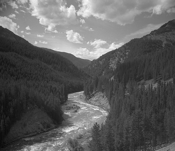 Gallatin River from Sagebrush Point on Highway 191 South of Bozeman, Montana