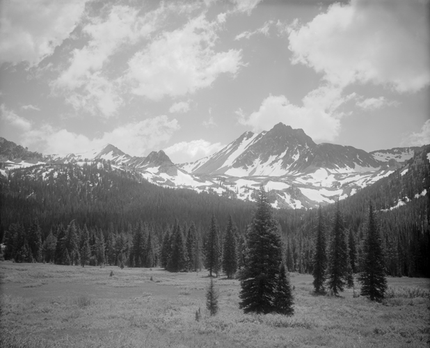 Mountains and Meadow in the Taylor Peaks, Madison Range, Montana