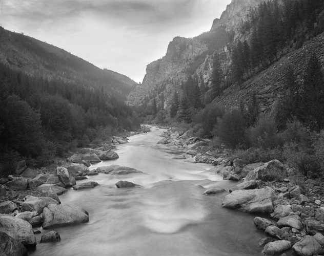 West Gallatin River from Bridge at House Rock, Gallatin Canyon, Montana