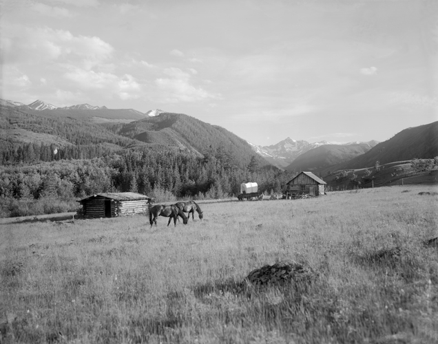 Cabins in the Spanish Peaks, Madison Range, Montana