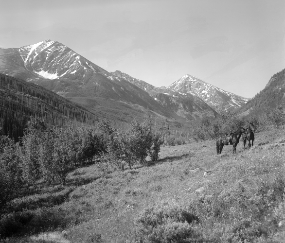 View of Spanish Peaks in the Madison Range, Bozeman, Montana