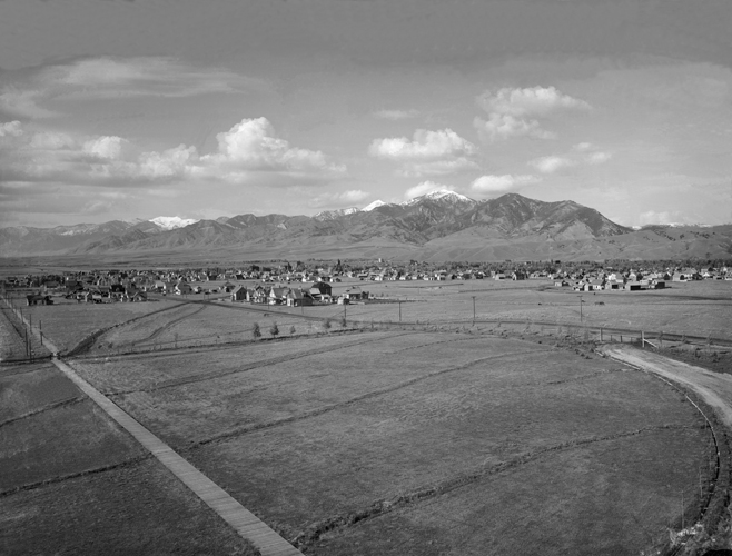 View of Bozeman with the Bridger Range, Bozeman, Montana