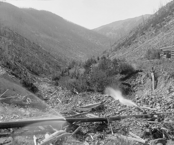 Camerons Hydraulic, Absaroka Mountain Range near Emigrant, Montana