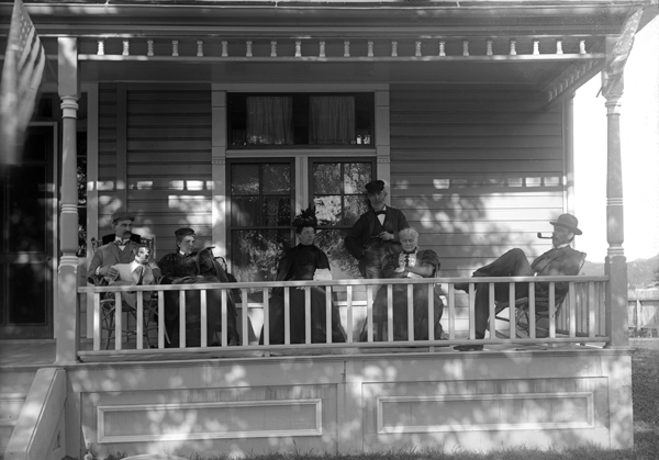Group Portrait on Fielding Porch, Bozeman, Montana