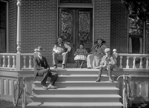Chisholm Family on Porch of Residence, Bozeman, Montana