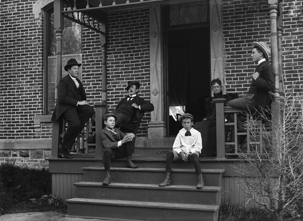 Howard Family Group on Porch, Bozeman, Montana