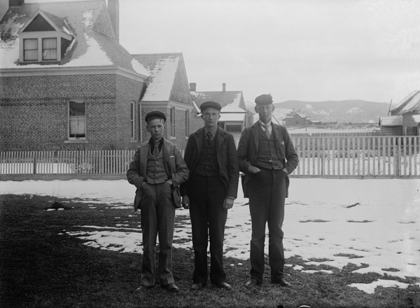 Group Portrait of Koch, Morris, and Brown in Bozeman, Montana