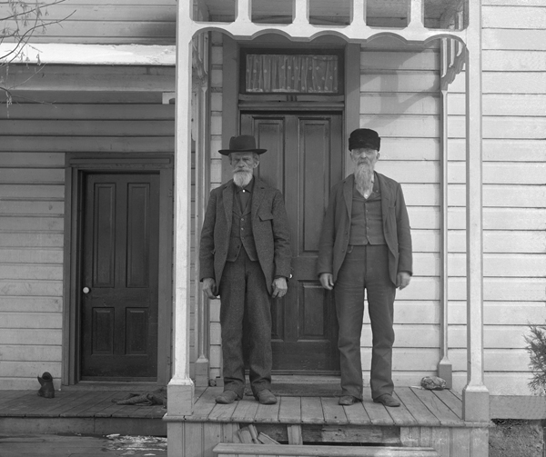 William Welch and Austin on Front Porch, Bozeman, Montana