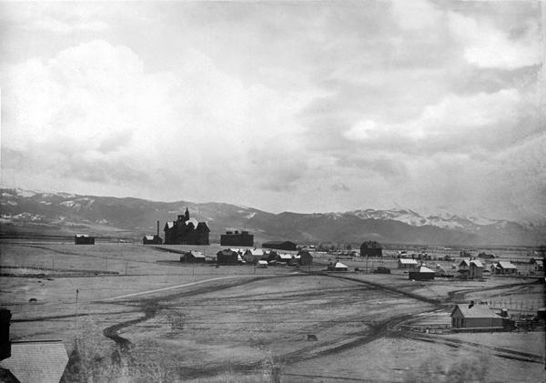 Distant View of Montana State College Campus, Bozeman, Montana