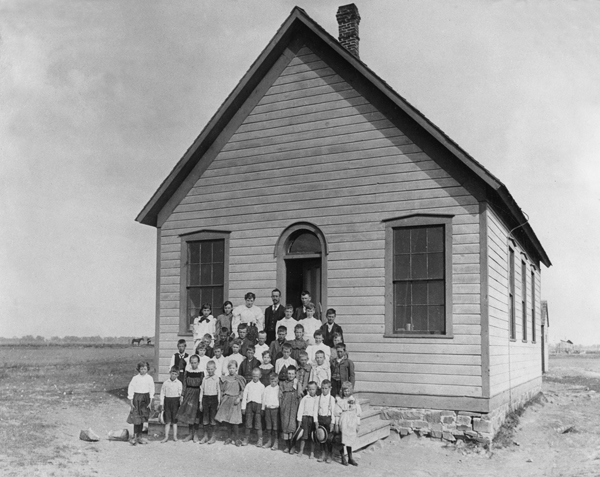 Students and Teacher in Rural School, Manhattan