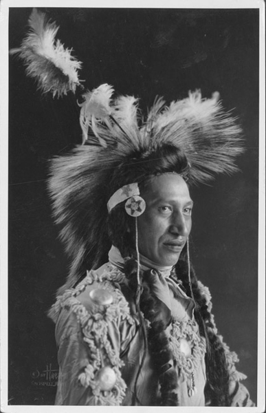 Portrait of Blackfeet Chief, James White Grass, Unknown Location