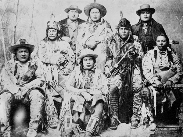 Group Portrait of Piegan Indian Chiefs, Unknown Location